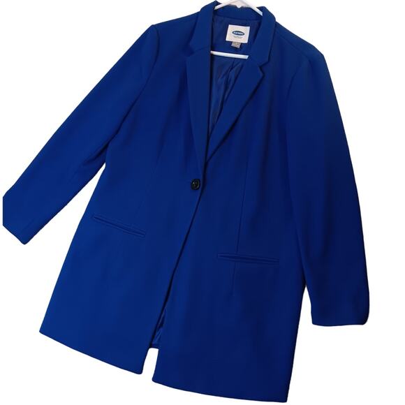 Old Navy Jackets & Blazers - Old Navy Finley Crombie Coat L Bluetiful One Button Collar